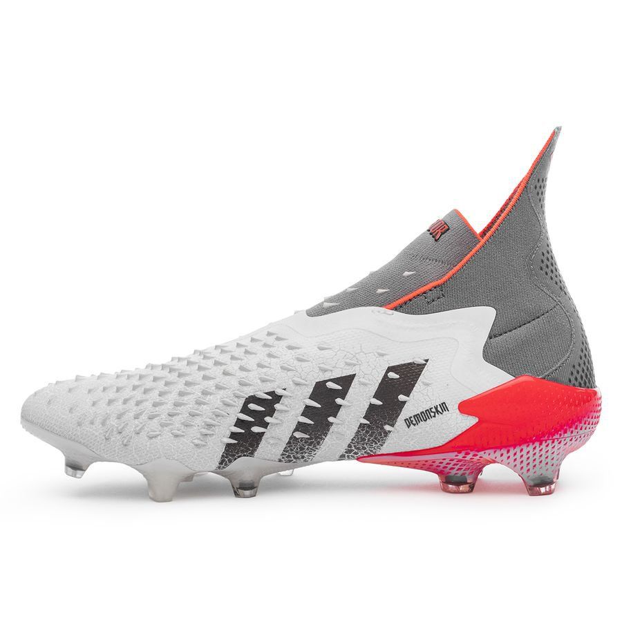 Adidas Predator Freak + FG White Red - Crampons de football