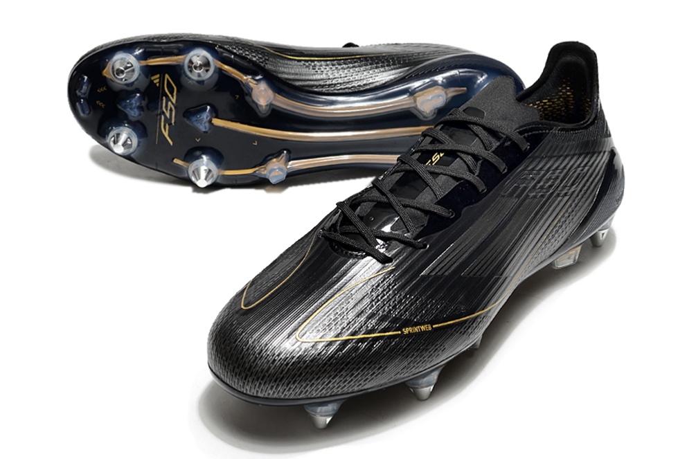 Adidas F50 Elite SG - Black/Gold - Crampons de football