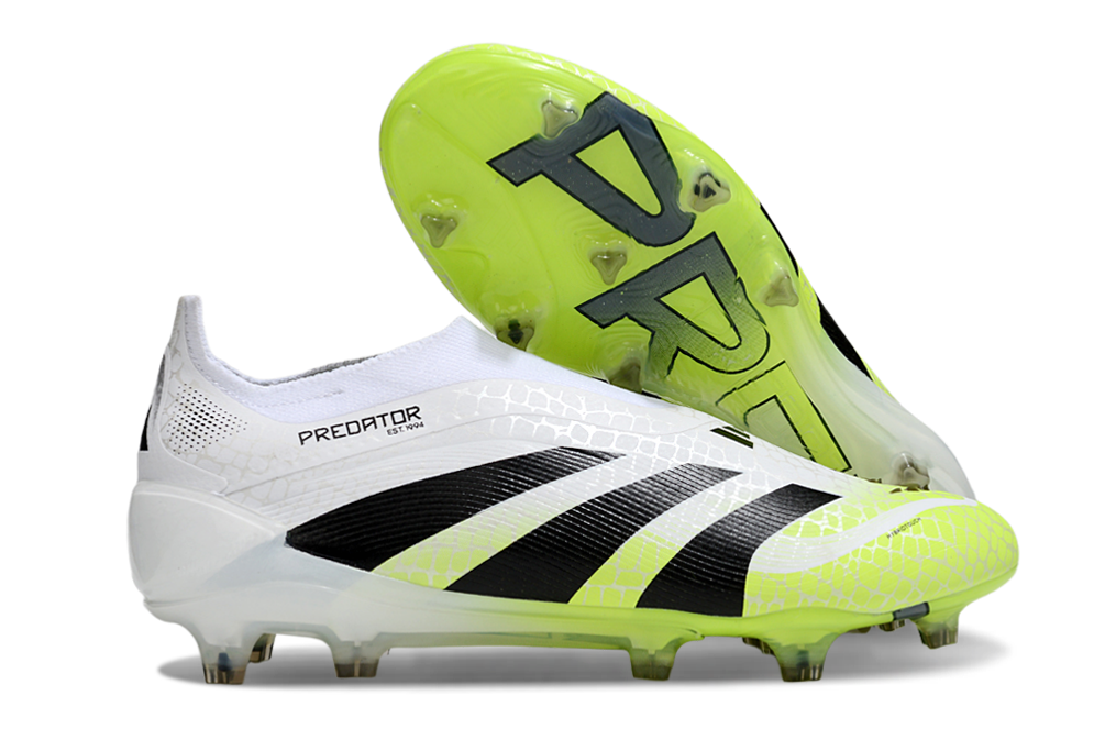 Adidas Predator Elite LL FG White/Green - Crampons de football