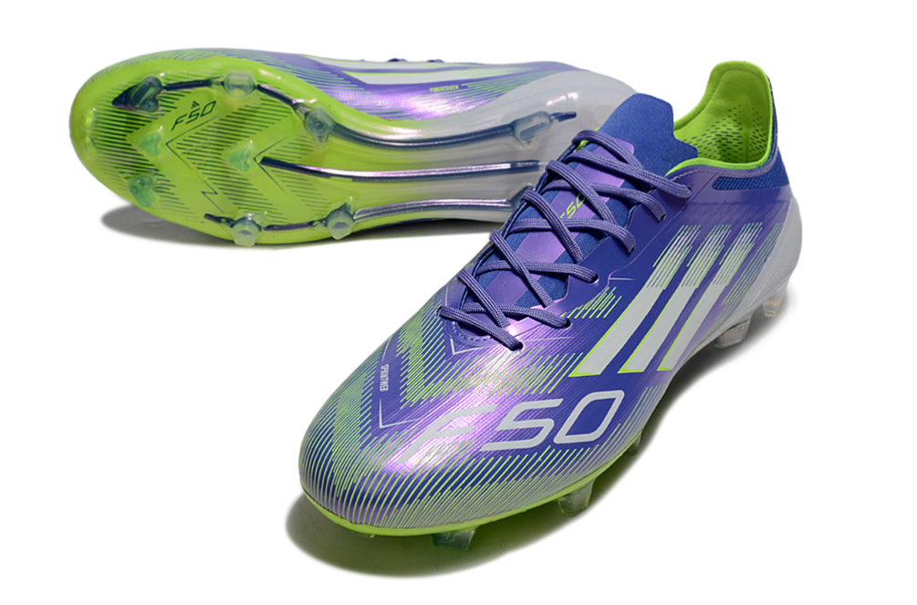 Adidas F50 Elite FG Laced Purple/Green - Crampons de football
