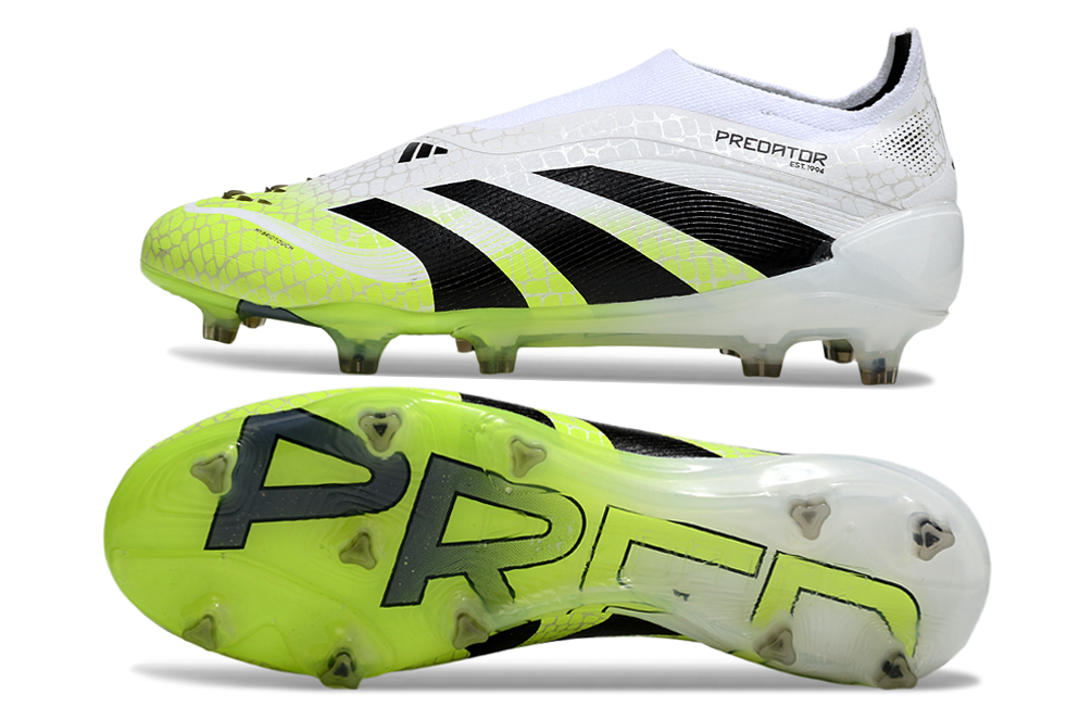 Adidas Predator Elite LL FG White/Green - Crampons de football