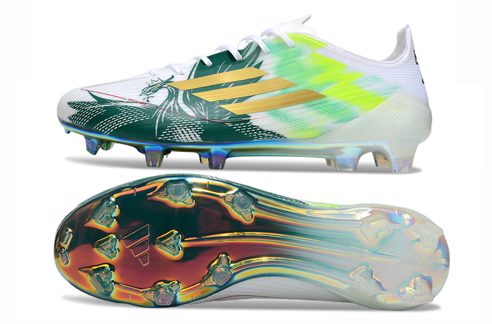 Adidas F50 Elite FG Laced Green/White - Crampons de football