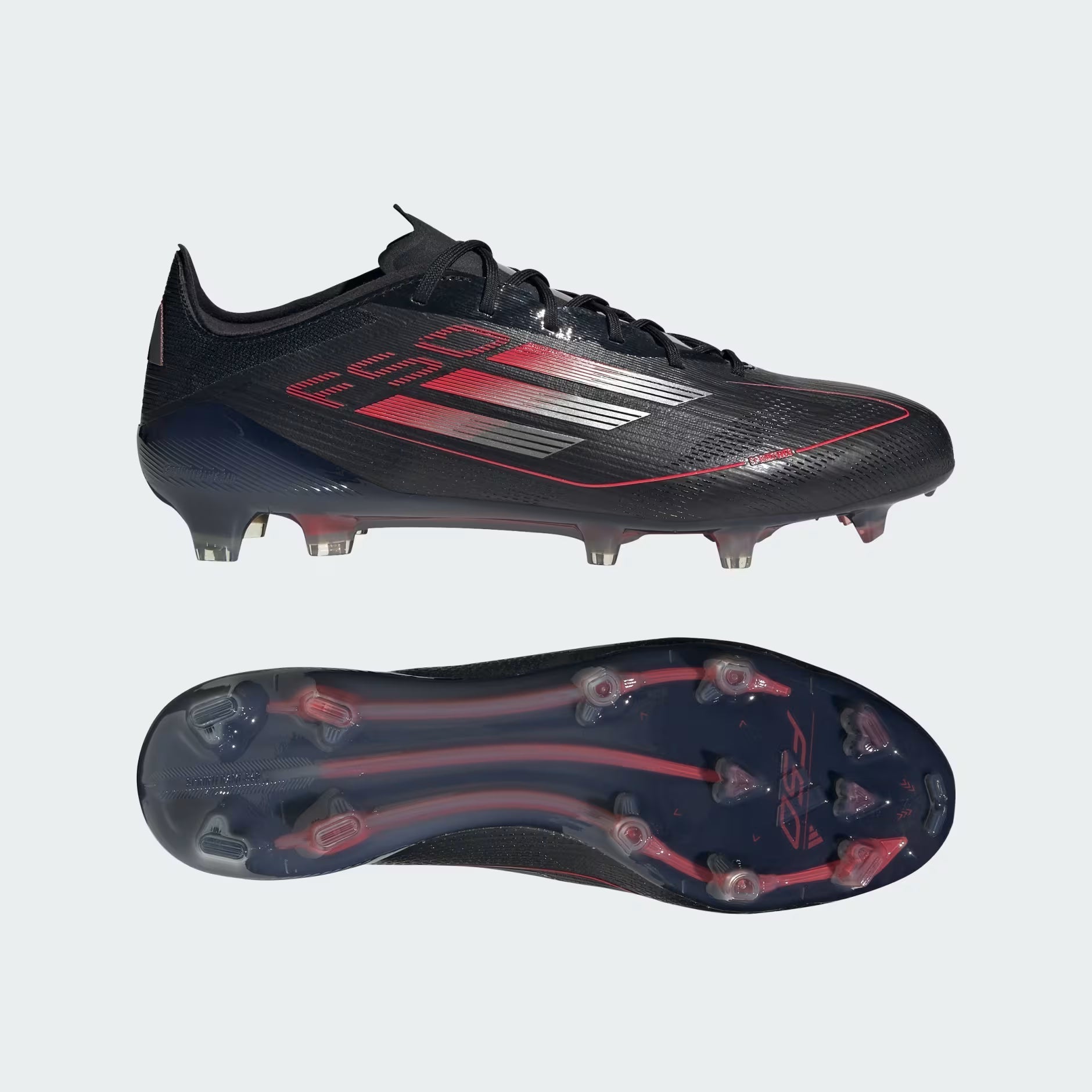 Adidas F50 Elite FG Laced Black/Red - Crampons de football