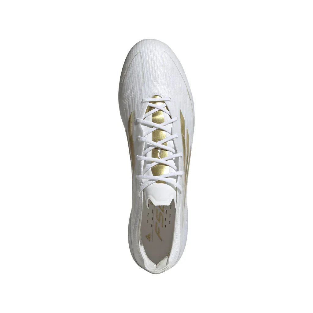 Adidas F50 Elite FG Laced White & Gold - Crampons de football