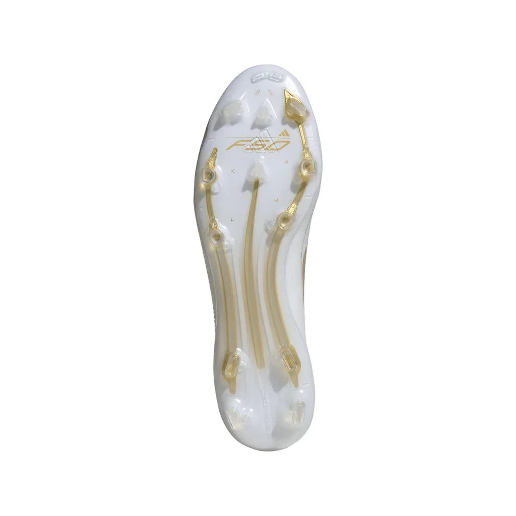 Adidas F50 Elite FG Laced White & Gold - Crampons de football