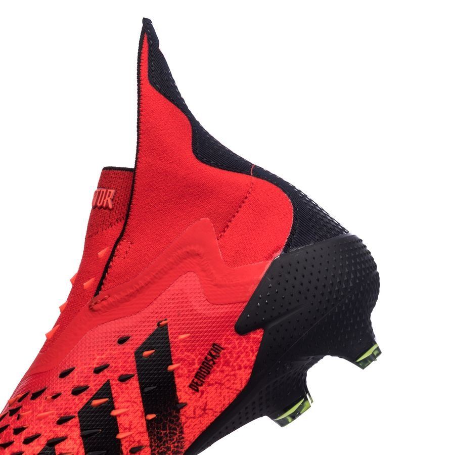 Adidas Predator Freak + FG Red Black - Crampons de football