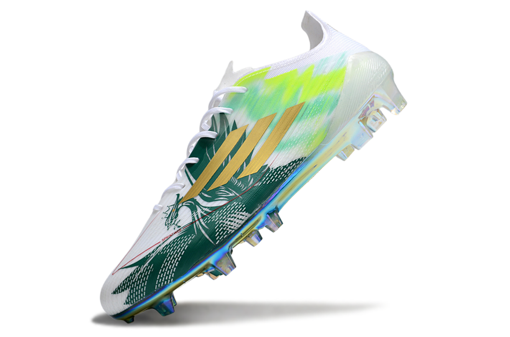 Adidas F50 Elite FG Laced Green/White - Crampons de football